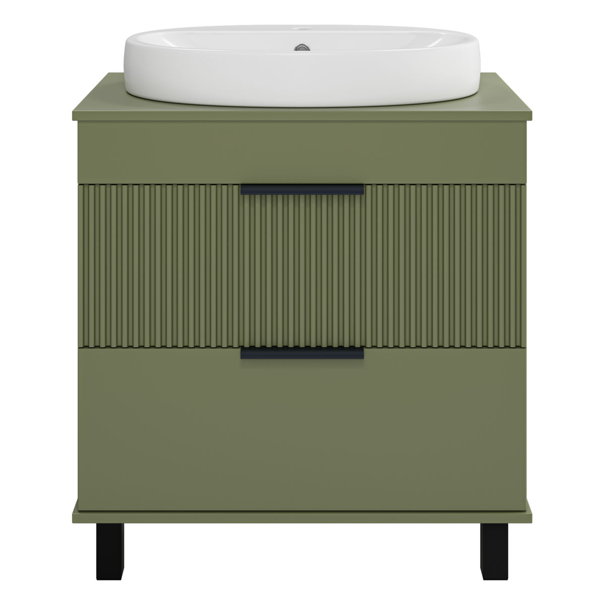 ENFIDA - 70 Тумба напольная 2 ящ., зелёная матовая эмаль