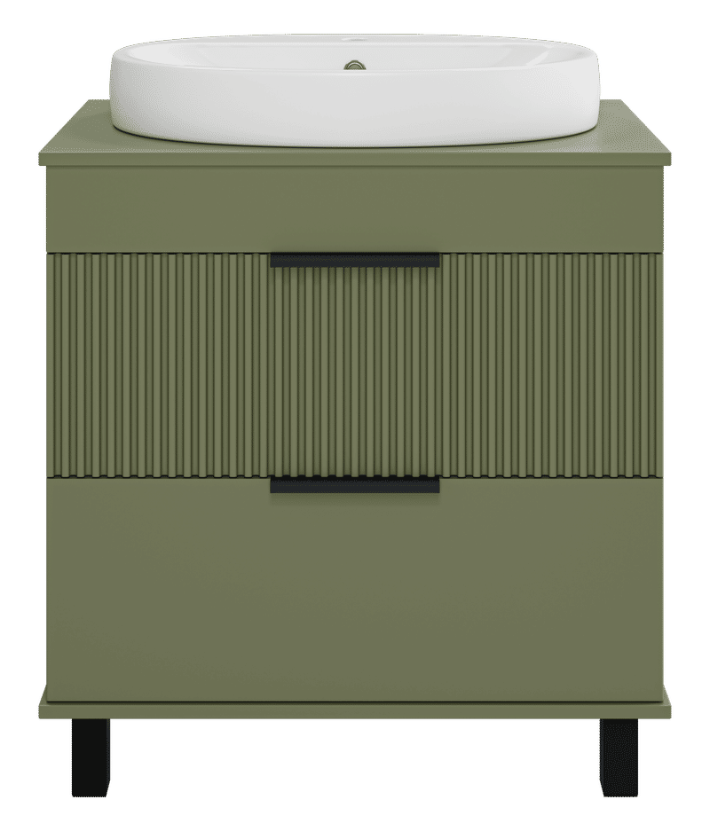 ENFIDA - 70 Тумба напольная 2 ящ., зелёная матовая эмаль