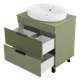 ENFIDA - 70 Тумба напольная 2 ящ., зелёная матовая эмаль