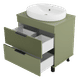 ENFIDA - 70 Тумба напольная 2 ящ., зелёная матовая эмаль