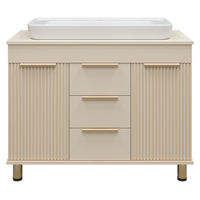 Тумба под раковину Brevita Enfida 100 напольная 3 ящ. / ENF-06100-0343Я бежевая матовая эмаль — 2
