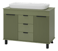 ENFIDA - 100 Тумба напольная 3 ящ., зелёная матовая эмаль