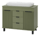 ENFIDA - 100 Тумба напольная 3 ящ., зелёная матовая эмаль