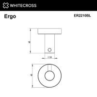 Крючок для ванной WHITECROSS Ergo ER2210CPB (брашированная медь) — 2