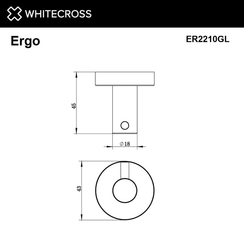 Крючок для ванной WHITECROSS Ergo ER2210GL (золото)