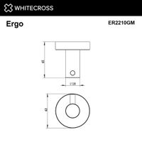 Крючок для ванной WHITECROSS Ergo ER2210GM (оружейная сталь) — 2