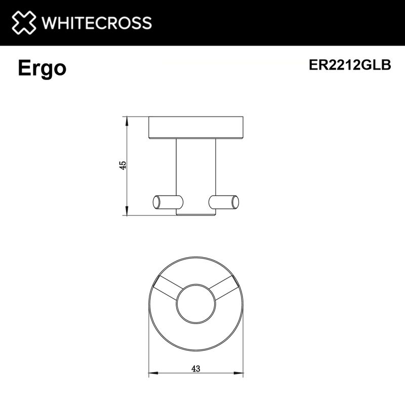 Вешалка для ванной WHITECROSS Ergo ER2212GLB (брашированное золото)