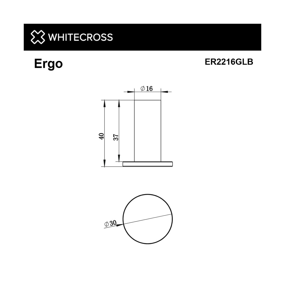 Крючок WHITECROSS Ergo ER2216GLB (брашированное золото)