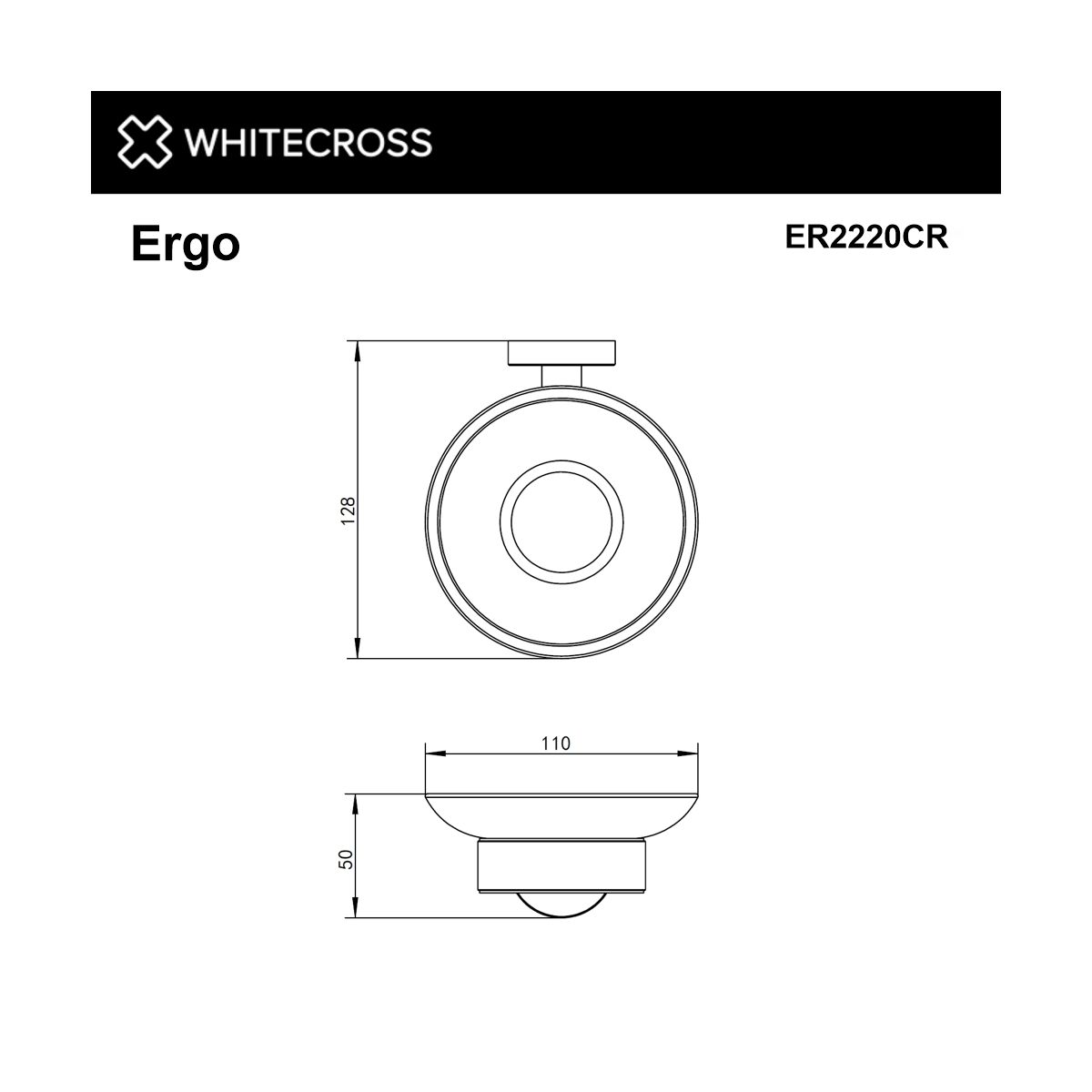 Мыльница подвесная WHITECROSS Ergo ER2220CR (хром)