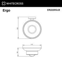 Мыльница WHITECROSS Ergo ER2220GLB (брашированное золото) — 2