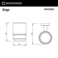 Стакан для зубных щеток WHITECROSS Ergo ER2230BL (черный мат) — 2