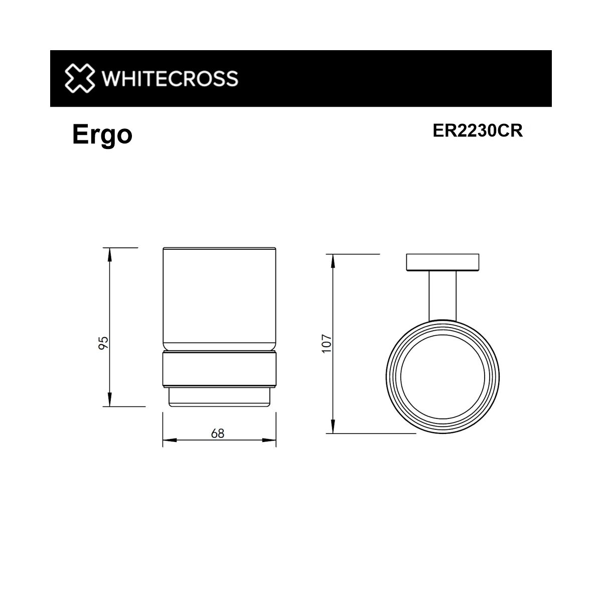 Стакан подвесной WHITECROSS Ergo ER2230CR (хром)