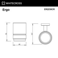Стакан для зубных щеток WHITECROSS Ergo ER2230CR (хром) — 2