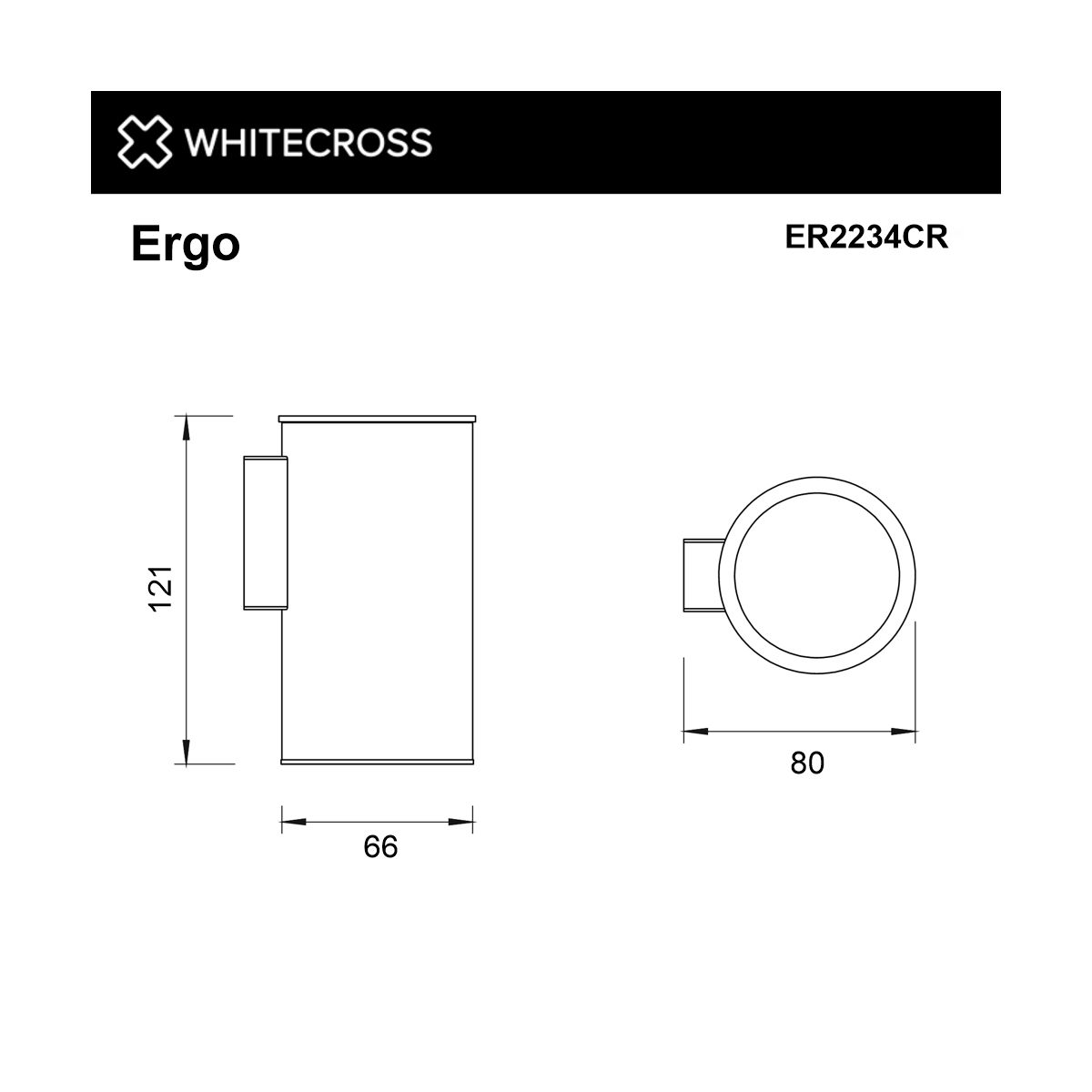 Стакан подвесной WHITECROSS Ergo ER2234CR (хром)