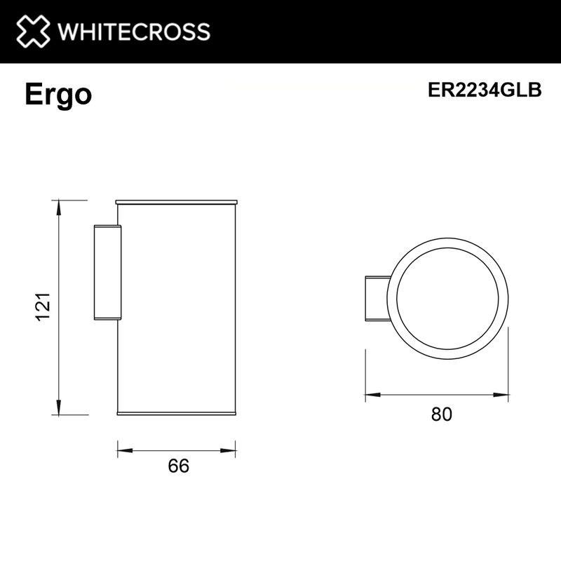Стакан подвесной WHITECROSS Ergo ER2234GLB (брашированное золото)