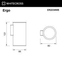 Стакан для зубных щеток WHITECROSS Ergo ER2234NIB подвесной (брашированный никель) — 2