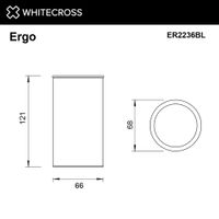 Стакан для зубных щеток WHITECROSS Ergo ER2236BL настольный (черный матовый) — 2