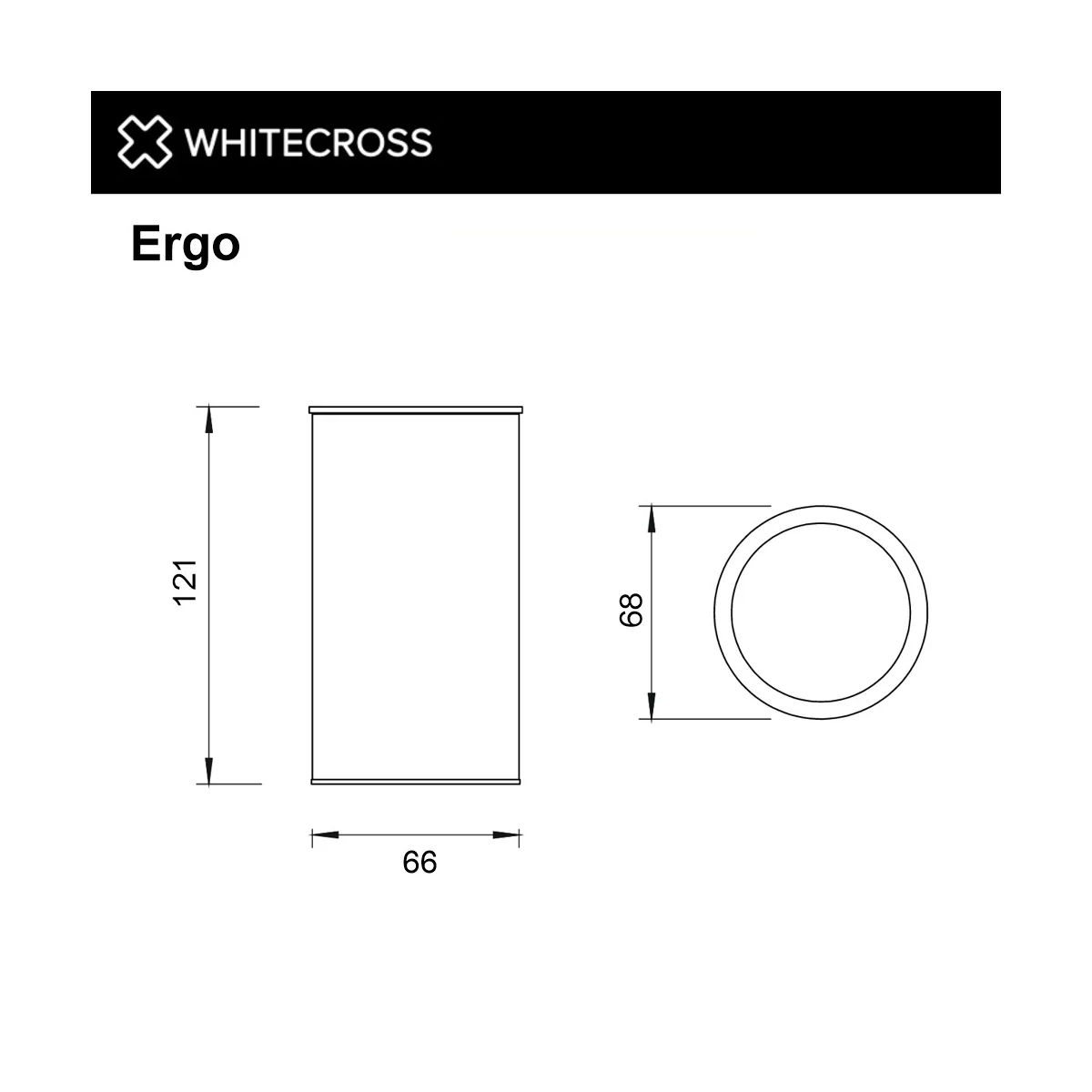 Стакан настольный WHITECROSS Ergo ER2236CPB (брашированная медь)