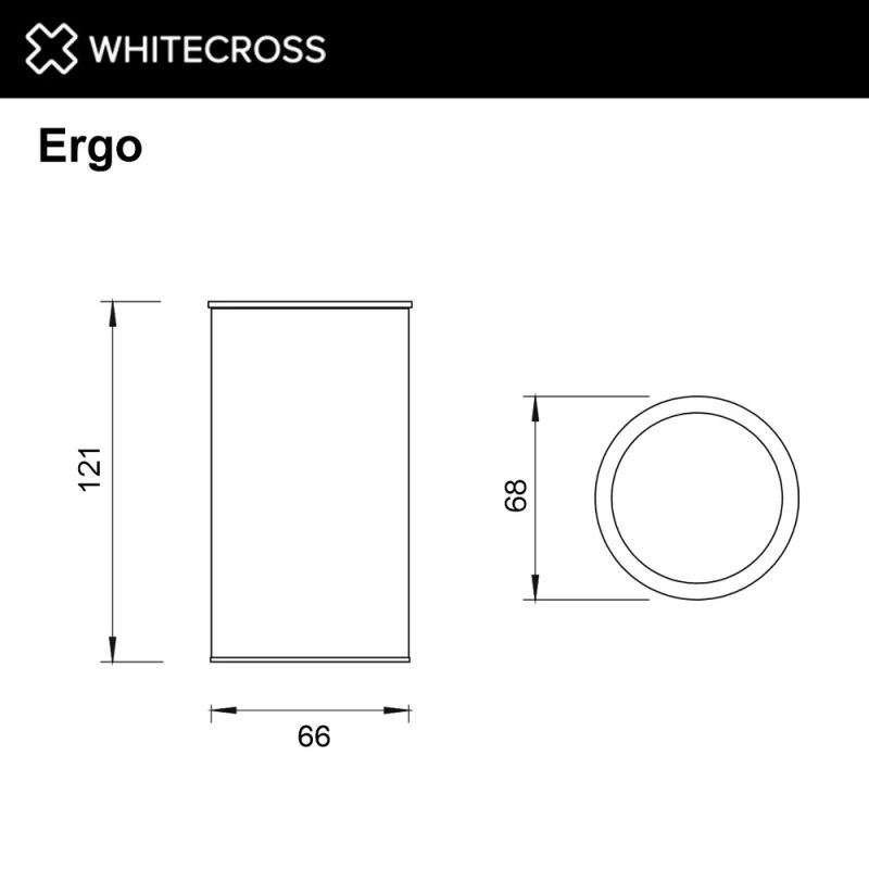 Стакан для зубных щеток WHITECROSS Ergo ER2236CPB настольный (брашированная медь)