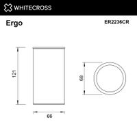 Стакан для зубных щеток WHITECROSS Ergo ER2236CR настольный (хром) — 2