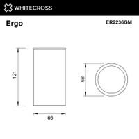 Стакан для зубных щеток WHITECROSS Ergo ER2236GM настольный (оружейная сталь) — 2