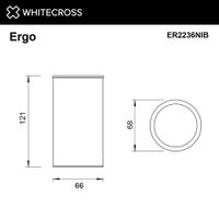 Стакан для зубных щеток WHITECROSS Ergo ER2236NIB настольный (брашированный никель) — 2