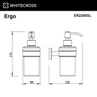 Дозатор для жидкого мыла WHITECROSS Ergo ER2240GL (золото) — 2