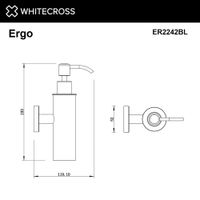 Дозатор для жидкого мыла WHITECROSS Ergo ER2242BL (черный мат) — 2