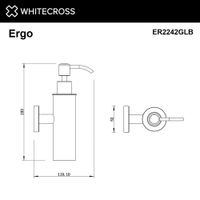 Дозатор для жидкого мыла WHITECROSS Ergo ER2242GLB (брашированное золото) — 2