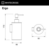 Дозатор для жидкого мыла WHITECROSS Ergo ER2244CPB подвесной (брашированная медь) — 2