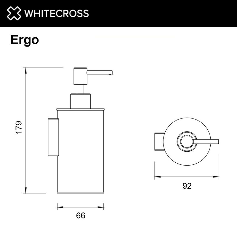 Дозатор для жидкого мыла WHITECROSS Ergo ER2244CPB подвесной (брашированная медь)