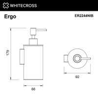Дозатор для жидкого мыла WHITECROSS Ergo ER2244NIB подвесной (брашированный никель) — 2