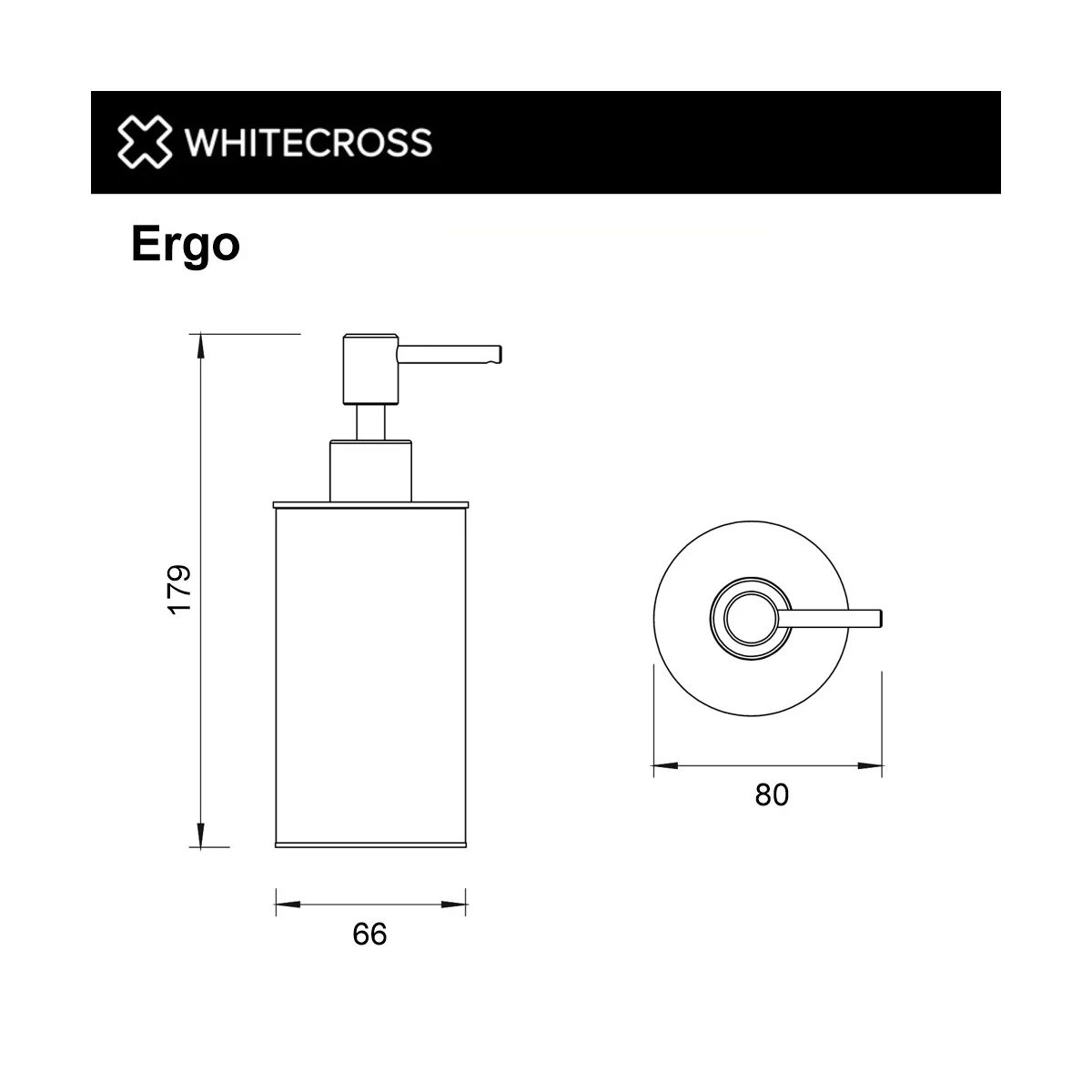 Дозатор для жидкого мыла настольный WHITECROSS Ergo ER2246CPB (брашированная медь)