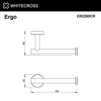 Держатель туалетной бумаги WHITECROSS Ergo ER2260CR (хром) — 2