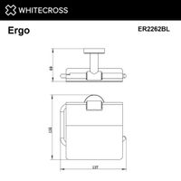 Держатель туалетной бумаги WHITECROSS Ergo ER2262BL (черный мат) — 2