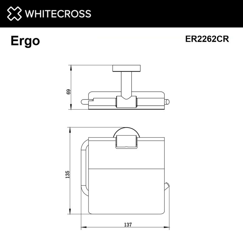 Держатель туалетной бумаги WHITECROSS Ergo ER2262CR (хром)