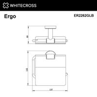 Держатель туалетной бумаги WHITECROSS Ergo ER2262GLB (брашированное золото) — 2