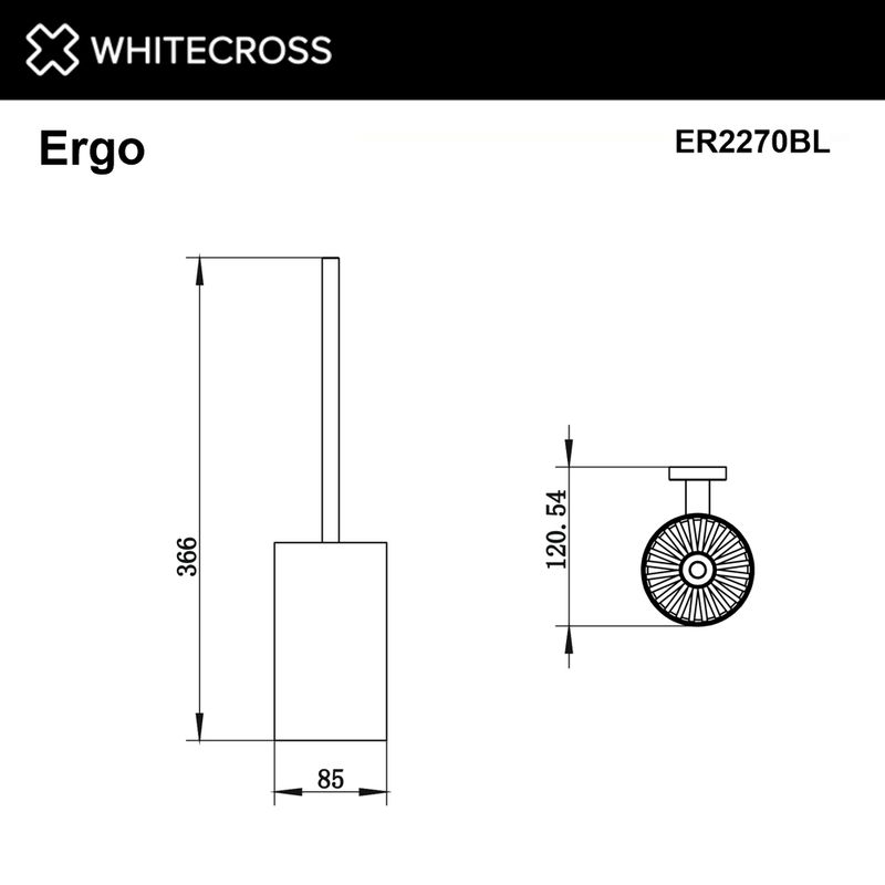 Ершик для унитаза WHITECROSS Ergo ER2270BL (черный мат)