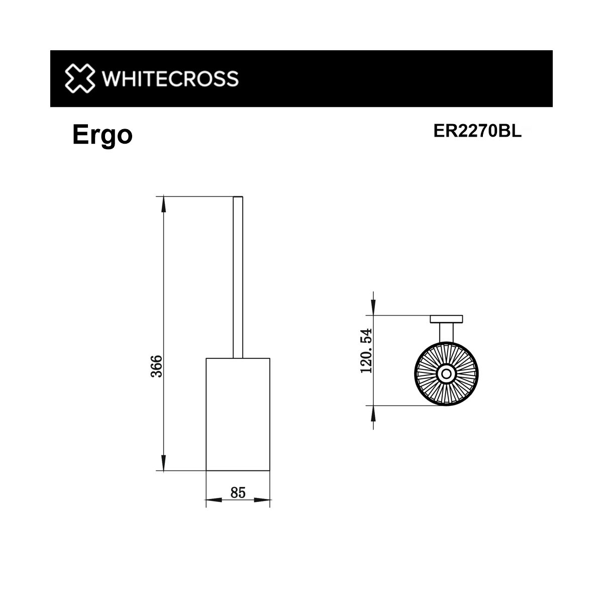 Ершик подвесной WHITECROSS Ergo ER2270GL (золото)