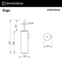 Ершик для унитаза WHITECROSS Ergo ER2272GLB (брашированное золото) — 2