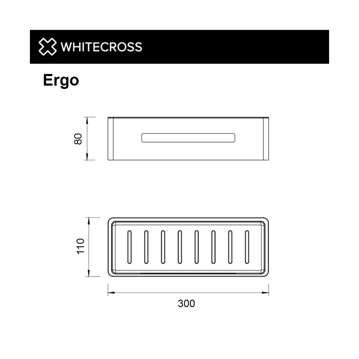 Полка для душа WHITECROSS Ergo ER2280CPB (брашированная медь)