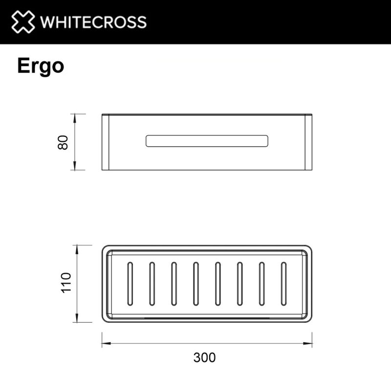 Полка для ванной WHITECROSS Ergo ER2280CPB (брашированная медь)