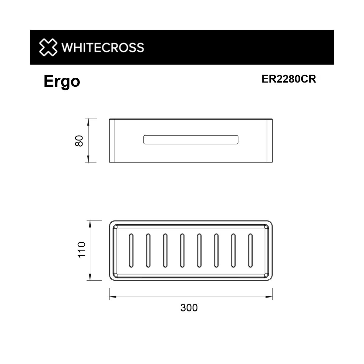 Полка для душа WHITECROSS Ergo ER2280CR (хром)