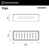 Полка для ванной WHITECROSS Ergo ER2280CR (хром) — 2