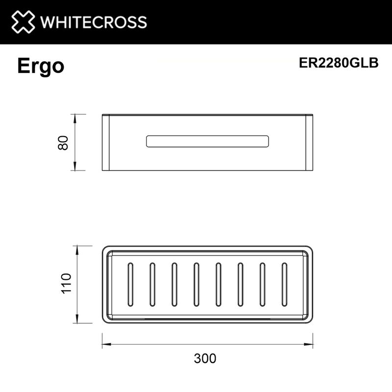 Полка для душа WHITECROSS Ergo ER2280GLB (брашированное золото)