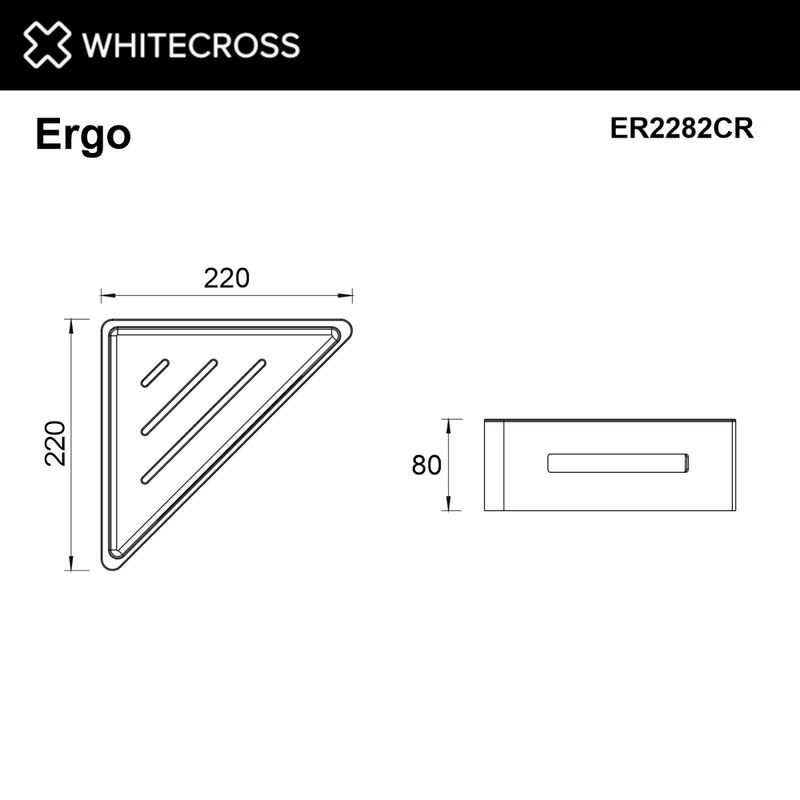 Полка для душа угловая WHITECROSS Ergo ER2282CR (хром)