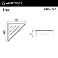 Полка для ванной WHITECROSS Ergo ER2282GLB угловая (брашированное золото) — 2