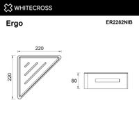 Полка для ванной WHITECROSS Ergo ER2282NIB угловая (брашированный никель) — 2