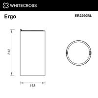 Мусорное ведро WHITECROSS Ergo 4 л. с крышкой ER2290BL (черный матовый) — 3