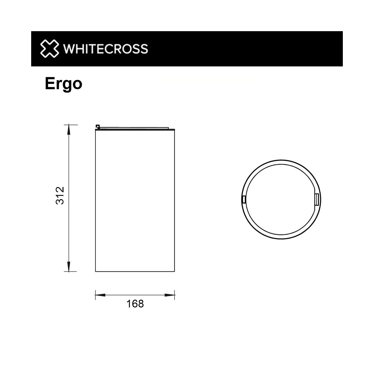 Ведро для мусора WHITECROSS Ergo 4 л. с крышкой ER2290CPB (брашированная медь)